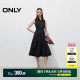 ONLY2025 summer new straps waist-closing and slim fit solid color lapel sleeveless A-line long dress for women
