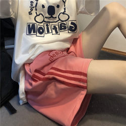 ins Super Popular Casual Shorts for Women, Summer Thin Style, Loose Fit, Sporty Design, High-Waisted Wide-Leg Mid-Length Pants