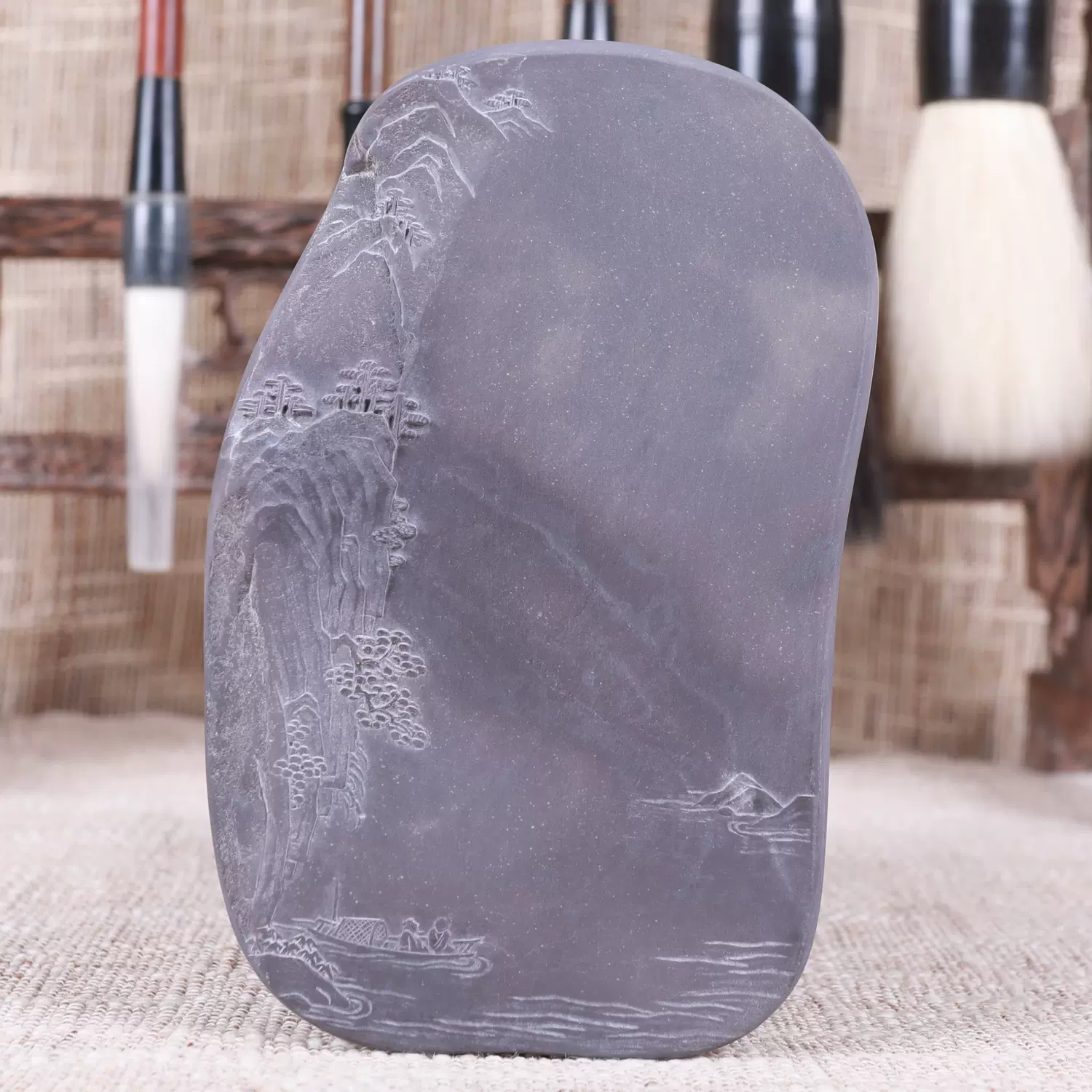 90年代手工端硯收藏級端溪老坑魚腦凍紋端硯文房四寶