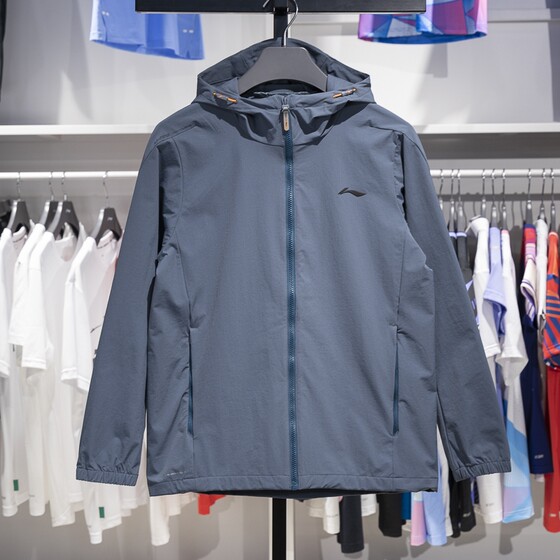 
Li Ning genuine 2024 new men's simple zipper woven sports long-sleeved jacket AFDU151-4