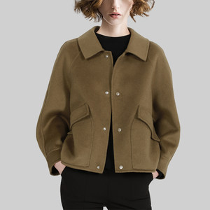 
Short double-sided woolen coat for women 2026 winter new style high-end niche loose slimming woolen coat