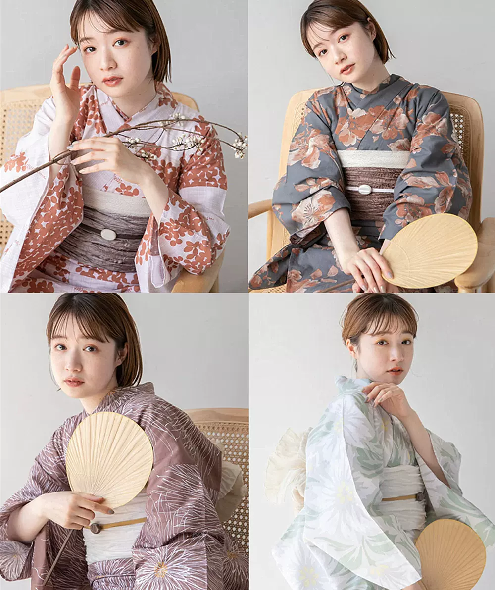 日本和服浴衣女传统款式高级纯棉质地日本旅游写真和服浴衣YUKATA-Taobao