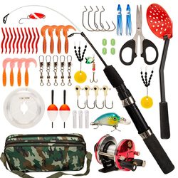 Winter fishing ice fishing rod 52pcs complete equipment set Outdoor winter ice fishing fishing gear supplies