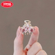 Super fairy crystal cherry blossom small scratching flower hair clip forehead hair clip mini side bangs small butterfly hair clip
