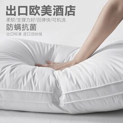 Hotel Antibacterial Feather Velvet Pillow Core Single Non-Deformable Neck Protection Pillow Core Home Use Couple Set Double Pillow