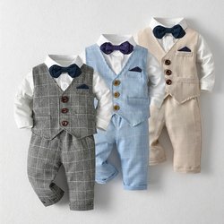 Boys spring and autumn vest jacket suit