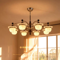 2026 New Model Vintage-Style Song Dynasty Aesthetic Lighting Fixtures, Living Room Chandelier, Light Luxury High-End Dining Room Lamp, Bedroom Chandelier