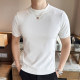Trending short -sleeved sweater men's solid color knitwear slim bottoming shirt stands up and collar half -sleeved coat T -shirt and half -high collar shirt
