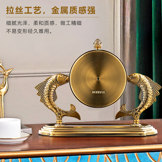 ボーダーチャイナスタイル金属振り子時計 - 風水ホームデコレーション