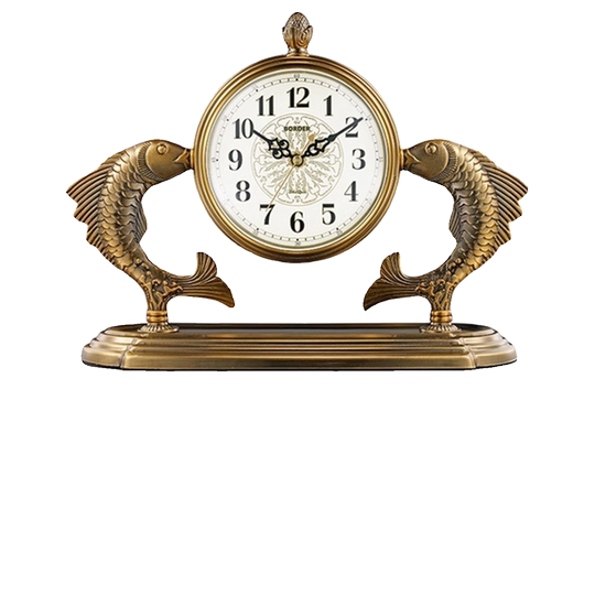 ボーダーチャイナスタイル金属振り子時計 - 風水ホームデコレーション