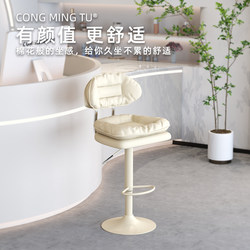 Beauty Salon Dedicated Cashier Counter Front Desk Bar Chair Convenience Store Shop Adjustable Backrest Chair Simple Modern Bar Stool