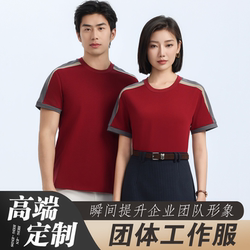 Customized T-Shirts, Work Clothes, High-End Class Uniforms, Pure Cotton Short-Sleeved DIY Advertising Cultural Shirts, Clothing Team with Logo Embroidery