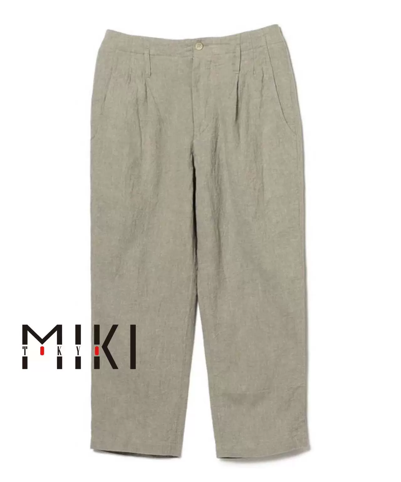 MIKI BEAMS PLUS MOJITO Gulf Stream Pants W 亚麻混纺休闲裤23S-Taobao