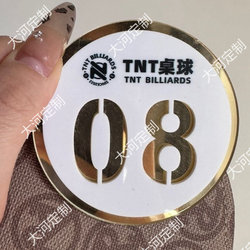 High-End Hollow-Out Badge, Waist Badge, Round Billiard Hall Staff Badge, Number Plate, Coach Service Employee Badge