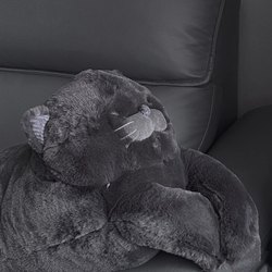 Nordic Blue Cat Long Pillow for Girls, Couple Sleeping Pillow, Leg Pillow, Sofa Living Room Cushion, Headboard Pillow for Men