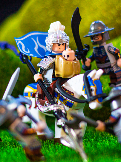 三国志　関羽　フィギュア Decool 三国志 関羽フィギュア 赤兎馬付き - ブロック玩具