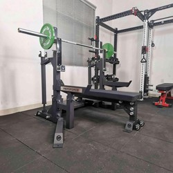 Powerlifting Competition Bench Press Squat Rack Commercial Multi-Functional Fitness Equipment Competition Bench Press Rack Barbell Rack