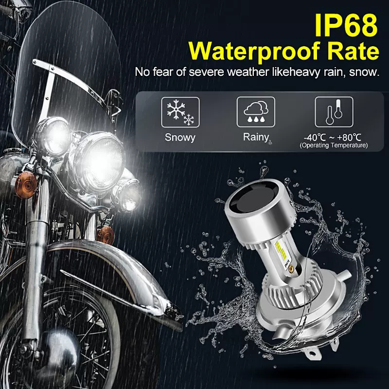 1pc 15000LM H4 BA20D LED Headlight For Motorcycle Blubs With-Taobao