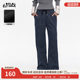 Fairy pocket retro lattice casual plus velvet pants 2024 winter new laziness and relaxation pants
