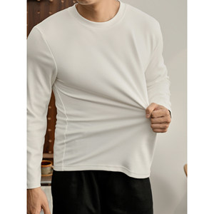
LUUD casual round neck base T-shirt for men's Tens Laiser soft slim fit and fashionable inner sleeves