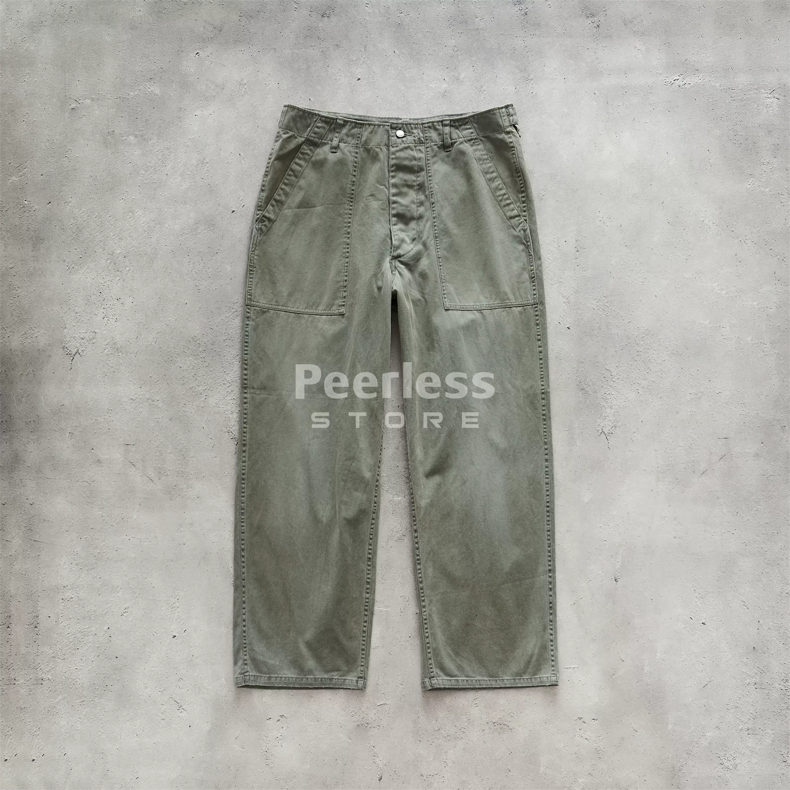 パンツ A.PRESSE Vintage Cinch Buckle Euro Work A.PRESSE Vintage Cinch Buckle Euro Work Pants - DIMPLE