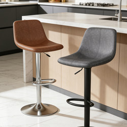 Bar Stool, Light Luxury High Stool, Adjustable and Swivelable Bar Stool, Cashier Chair, Home Bar Chair, Commercial Island Chair