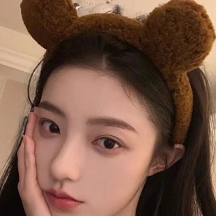 小熊耳朵 发箍女秋冬可爱毛绒绒发饰