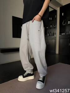 
Wei Teng 341257 spring men's sports casual sweatpants loose elastic simple splicing ankle casual pants lace-up