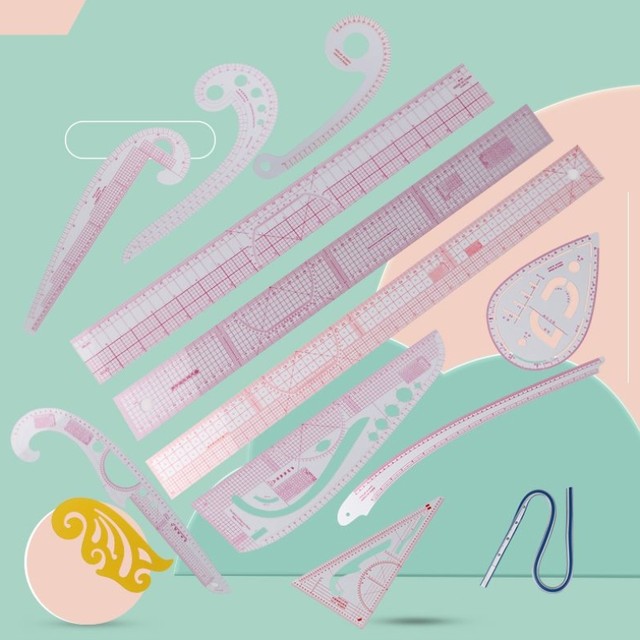 Multifunctional clothing pattern making ruler, grading ruler set ...