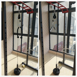 Modified Fitness Equipment DIY LAOSHU Pull-Back Machine for High Pull-Down, Rowing, Triceps, Chest Muscles, Back and Abdominal Muscle Training