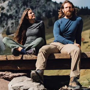 
100% Merino wool quick-drying clothes for men's merino long-sleeved T-shirt antibacterial deodorizing base shirt moisture absorption and sweating