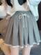 Spring and summer large size lace skirt for women fat mm300Jin [Jin equals 0.5 kg] loose and slim high waist anti-exposure A-line short skirt