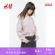HM women's sweatshirt summer fashion simple letter pattern falling shoulder long sleeve top 1218254
