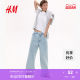 HM women's T-shirt 2025 summer new simple cotton casual round neck short-sleeved top bottoming 0963662
