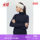 HM Women's Sports Jacket 2025 Summer New Stand Collar Warm Running Fitness Long Sleeve Jacket 1258747

