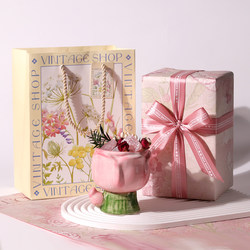 Dried Rose Flower Pink Crystal Diffuser Stone Flameless Aromatherapy Gift Box Essential Oil Fragrance Bedroom Decoration Birthday Gift