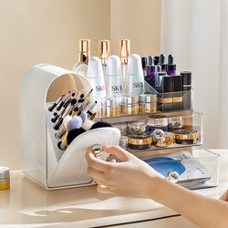 Transparent Cosmetic Storage Box Desktop High-End Makeup Brush Lipstick Makeup Box Drawer-Type Dressing Table Storage Rack