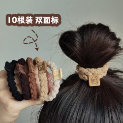 Fashionable and Cute Bear Hair Ties for Women, Hair Accessories, Autumn and Winter Plush Hair Bands, High Elasticity and Durable Hair Ties