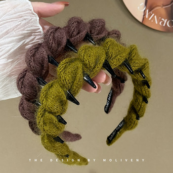 
Toothed wool temperament high skull braiding fashionable autumn and winter