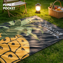 Cartoon Design Picnic Mat, Beach Moisture-Proof Folding Outdoor Portable Mat, Outdoor Camping Waterproof and Moisture-Proof Floor Mat