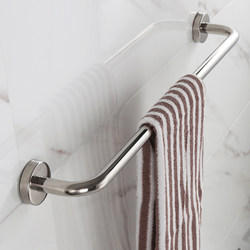 Stainless Steel Towel Rack Single Rod No-Drill Bathroom Towel Bar Toilet Towel Rack Bathroom Hardware Accessories