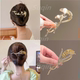 
Light luxury rhinestone starry wheat ear hairpin for women on the back of the head metal plate hair artifact frog buckle twist clip hairpin headwear