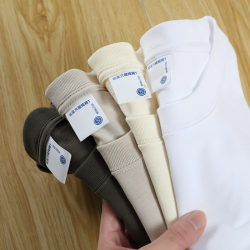 American Style 320g Heavyweight Pure Cotton Short-Sleeved T-Shirt for Men, Loose Pure White Base Shirt, 2025 New Model