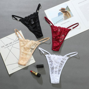 
New women's sexy lace thong fashion printed breathable and comfortable seamless underwear women's low-waist briefs