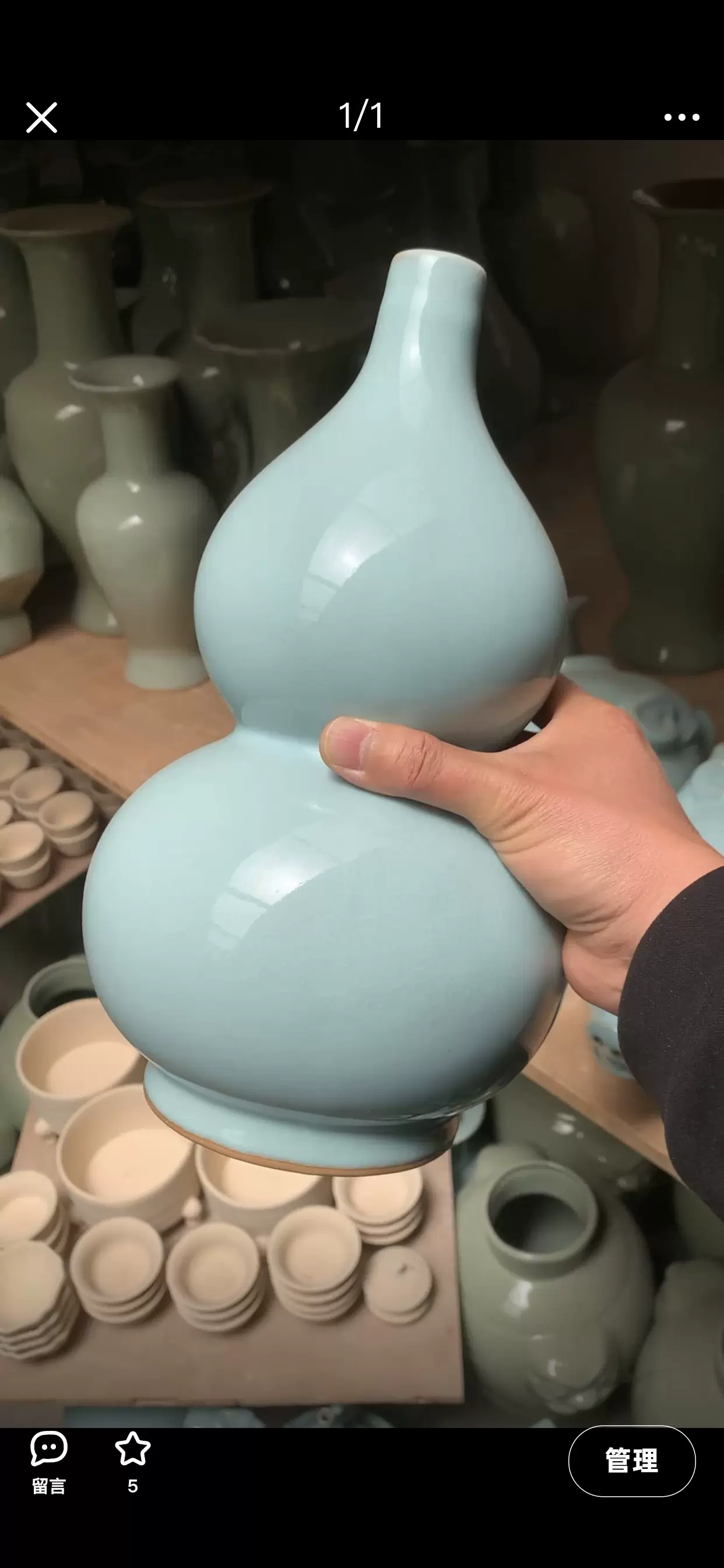 中国台北故宫博物院北宋汝窑青瓷水仙盆开片国宝汝瓷手工制作汝州