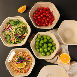 Disposable Hexagonal Bowl, Trendy Hexagonal Takeout Box, Yogurt Bowl, Light Meal Bento Box, Lunch Box, Dessert Bowl