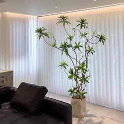 Lily Bamboo Artificial Green Plant Potted Large Indoor Decorative Flower Ornament Living Room Floor-Standing Tree High-End Simulated Fake Plant