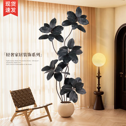 Artificial Green Plant Rubber Tree Potted Plant Living Room Floor-Standing Decoration High-End Indoor Decoration Next to Sofa Black Diamond Fake Plant