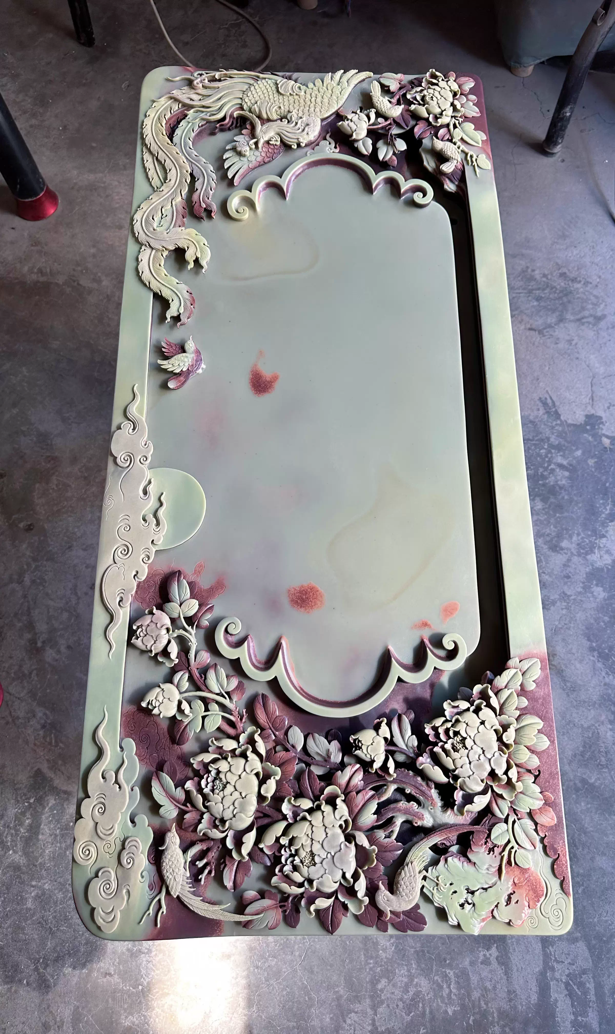 梵净山紫袍玉带石茶盘收藏级贵州手工雕刻玉石家用石头茶海茶具