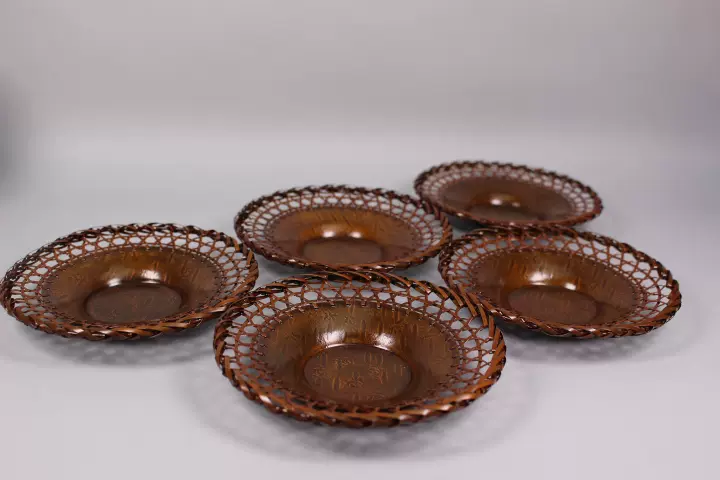 竹軒  菓子器  鉢  煎茶道具  茶道具 日本茶道具煎茶家坂田习轩三浦竹泉竹轩菓子器菓子钵水果盘点心盘